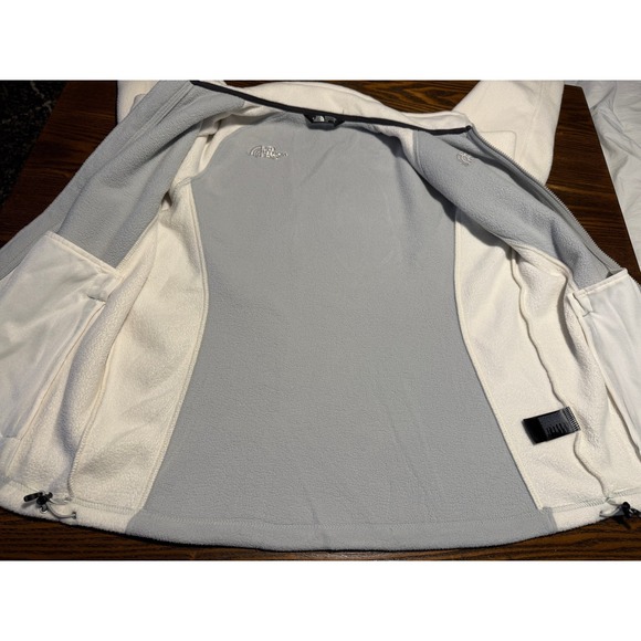 The North Face Fleece Jacket Womens L G Cream Gray Zip Up Outdoor Warm - Picture 3 of 16